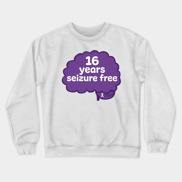 16 Years Seizure Free Crewneck Sweatshirt by MickeyEdwards
